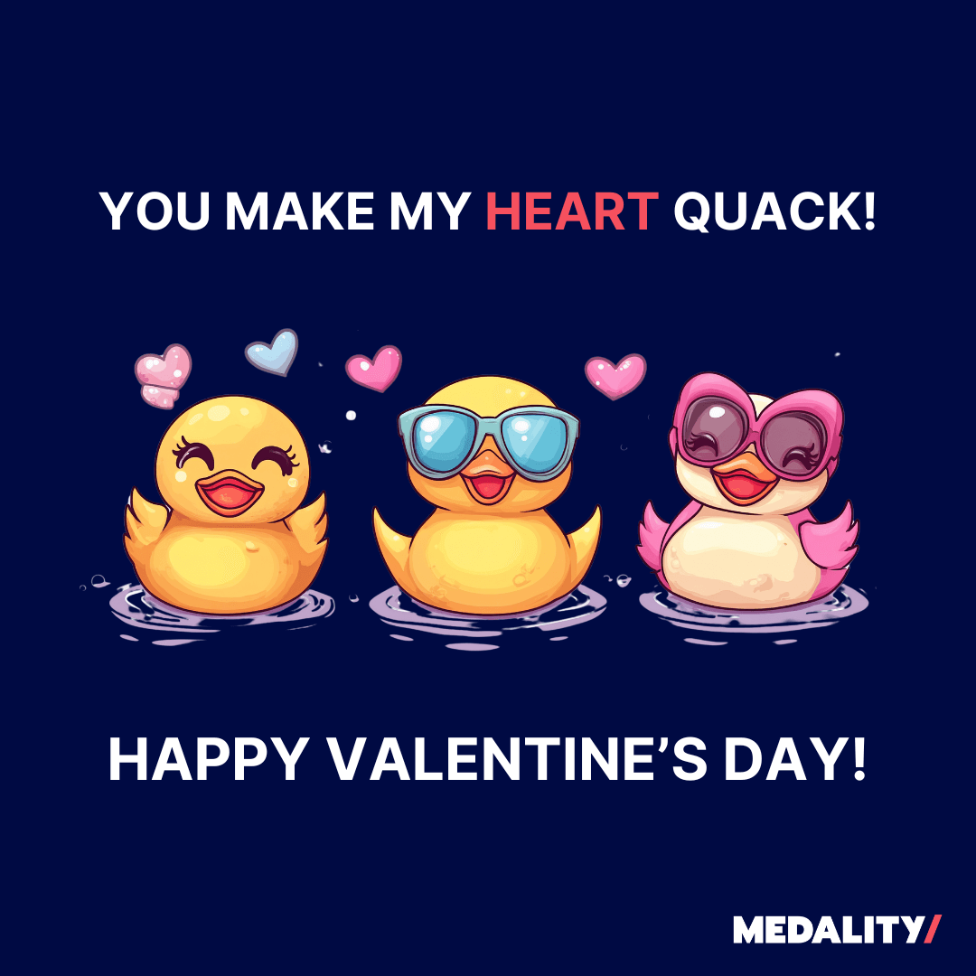 Heart Quack Valentine Card