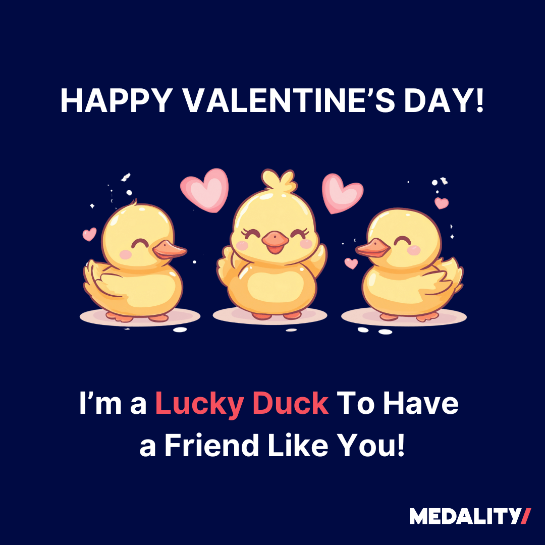Lucky Duck Valentine Card